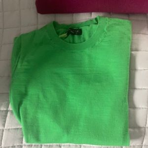 Medium bright green crew neck sweater